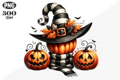 Halloween Pumpkin Sublimation - Clipart PNG Design Product Image 1