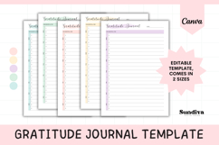Gratitude Journal Printable &amp; Editable Template 4 Product Image 1