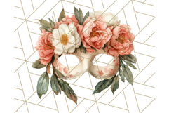 Vintage Garden Masquerade Floral Eye Mask PNG Clipart Product Image 2