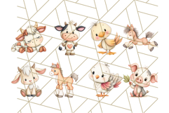 Baby Farm Animal Clipart, Cute Farm Yard Animals Png Product Image 2