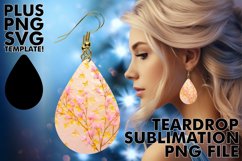 Sublimation Delights: 3D Teardrop Earring Bliss Product Image 1