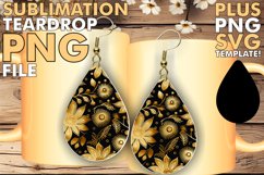 Luxe Sparkle: Glitter and Gold Drop Earrings Product Image 1
