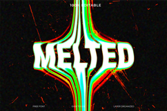 Dynamic Melted Text Graphic Design Product Image 1