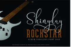 Shinyday & ROCKSTAR font duo - Free Font of The Week Product Image 1