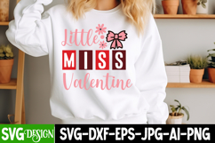 Little Miss Valentine, Baby Girl Valentine, Valentine Svg Product Image 2