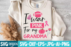 I wear Pink For my Grandma SVG Design,Breast Cancer svg Product Image 3