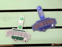 ITH Pop Up Camper Vinyl Key Fob or Bag Tag - Snap Tab Machine Embroidery Product Image 4