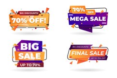 Sale Banners Origami Style Product Image 1