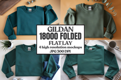 Gildan 18000 Sand Folded Flat Lay Mockups Product Image 1