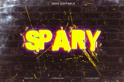 Bold SPARY Text on Grunge Brick Wall Product Image 1
