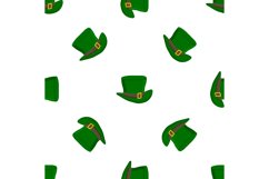 Irish holiday St Patrick day, seamless headdress hats Product Image 11