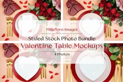 Valentine Table Setting Plates SVG Craft Mockups Bundle Product Image 1