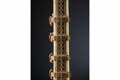 Fretboard of an ancient Asian stringed musical instrument Product Image 1