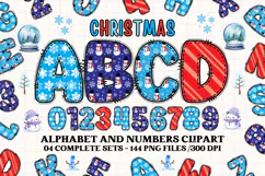 Christmas Alphabet png clipart, christmas letters doodle Product Image 1
