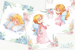 Cute Angel Girl Nursery Prints Nursery Wall Art Poster Product Image 2