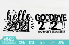 Funny 2021 New Year's Wine Glass SVG Sayings - Set of 2 Product Image 2