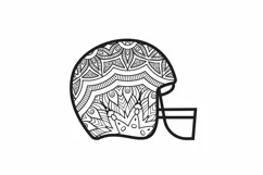 Decorative American Football Helmet SVG Product Image 2