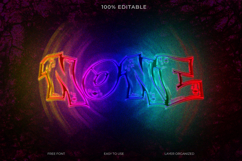 Vibrant Rainbow NONE Text Graphic Product Image 1