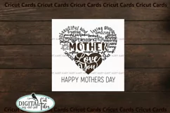 Mothers day card svg Cricut Words card svg Laser cut files Product Image 2