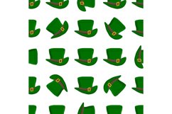 Irish holiday St Patrick day, seamless headdress hats Product Image 17