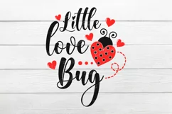 Little love bug SVG, Valentine SVG, Valentine's SVG Cut File Product Image 2
