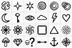 Hand Drawn Mystic Doodle Shapes Product Image 1