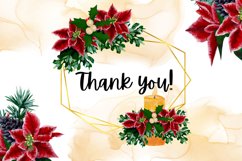 Merry and Bright - Watercolor Poinsettia Frames Product Image 4