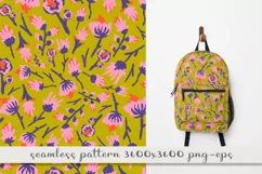 Spring flowers digital paper png. Summer seamless pattern Product Image 3