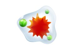 Infection Microscopic Red Core Bacteria Vector Product Image 1