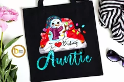 I Love Being Auntie | Cute Christmas Sublimation PNG Product Image 2