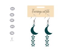 Earrings Template SVG Product Image 1