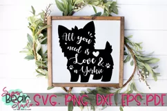All You Need Is Love and A Yorkie | A Dog SVG Product Image 1