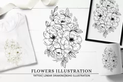 Flowers illustration / Flowers PNG / Flowers sublimation Product Image 1