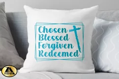 Chosen SVG PNG EPS DXF Blessed SVG Christian Quote SVG Product Image 3