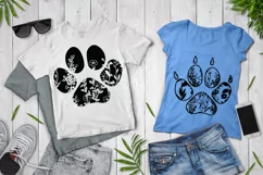 Floral Pet Paw SVG, Dog svg, Cat svg, Floral Paw Print SVG. Product Image 2