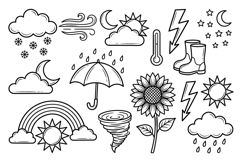 Hand Drawn Weather Clipart Product Image 1