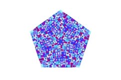 6 Mosaic Pattern Pentagons Product Image 2