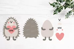 Valentine hedgehog SVG / Baby valentine SVG / Baby animals Product Image 2