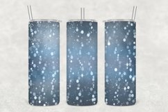 Blue Tones Glowing Glitter Tumbler Wrap Sublimation Product Image 1