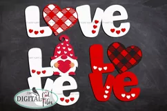 Valentine Love Gnome sign SVG Laser cut svg Cricut cut files Product Image 1