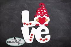Valentine Love Gnome sign SVG Laser cut svg Cricut cut files Product Image 3