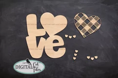 Valentine Love Gnome sign SVG Laser cut svg Cricut cut files Product Image 5