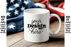 4th of July white 11oz blank coffee mug mockup Product Image 1