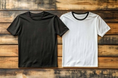 Black and White T-Shirt Mockup | Gildan T-shirts Product Image 1