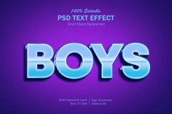 Boys 3D Editable PSD Text Effect Product Image 1