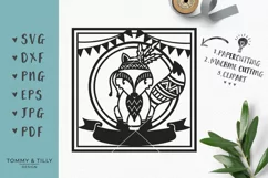 Bunting Fox - SVG DXF PNG EPS JPG PDF Product Image 1
