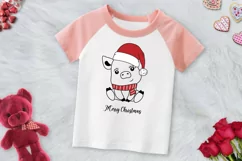 Baby Pig Santa Hat Svg Christmas Svg Christmas Animal Svg Product Image 3