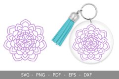 Keychain Mandala Flower Svg Design Product Image 1