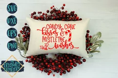 Candy Cane Kisses & Mistletoe Wishes - A Christmas Cut File Product Image 1