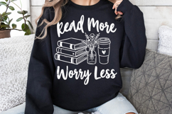Read More Worry Less PNG Book Lover Reading Product Image 3